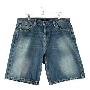Tommy Hilfiger Denim Shorts Mens 38/39 Blue‎ Relaxed Fit Distressed Y2K Jorts